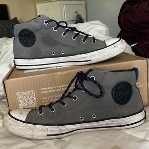 Converse all stars in grey, black, blue, and white.                OBO